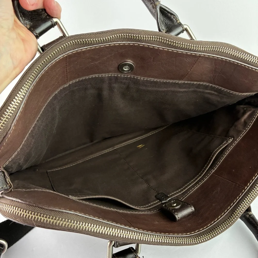 Fossil Mercer Leather Laptop Messenger Briefcase Bag